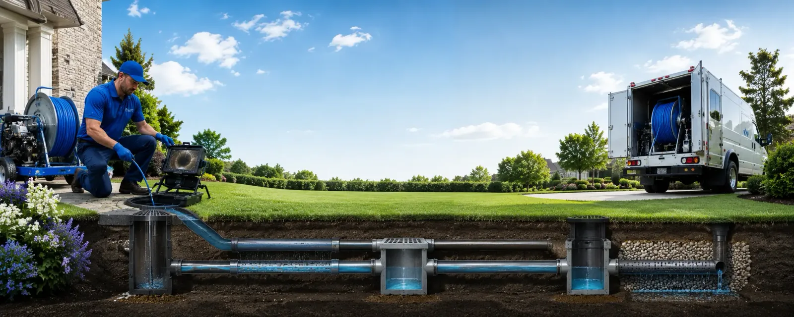 Outdoor drain cleaning information for Rackerby, CA
